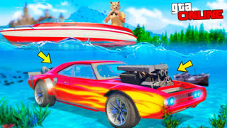 GTA 5 - НАШЁЛ КРУТУЮ ТАЧКУ С ТУРБО МОТОРОМ ПОД ВОДОЙ ! - БИТВА АВТОУГОНЩИКОВ В ГТА 5 ОНЛАЙН